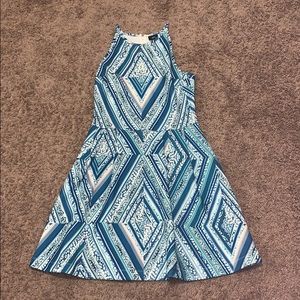 Target Blue/Teal Turtleneck Collar Dress